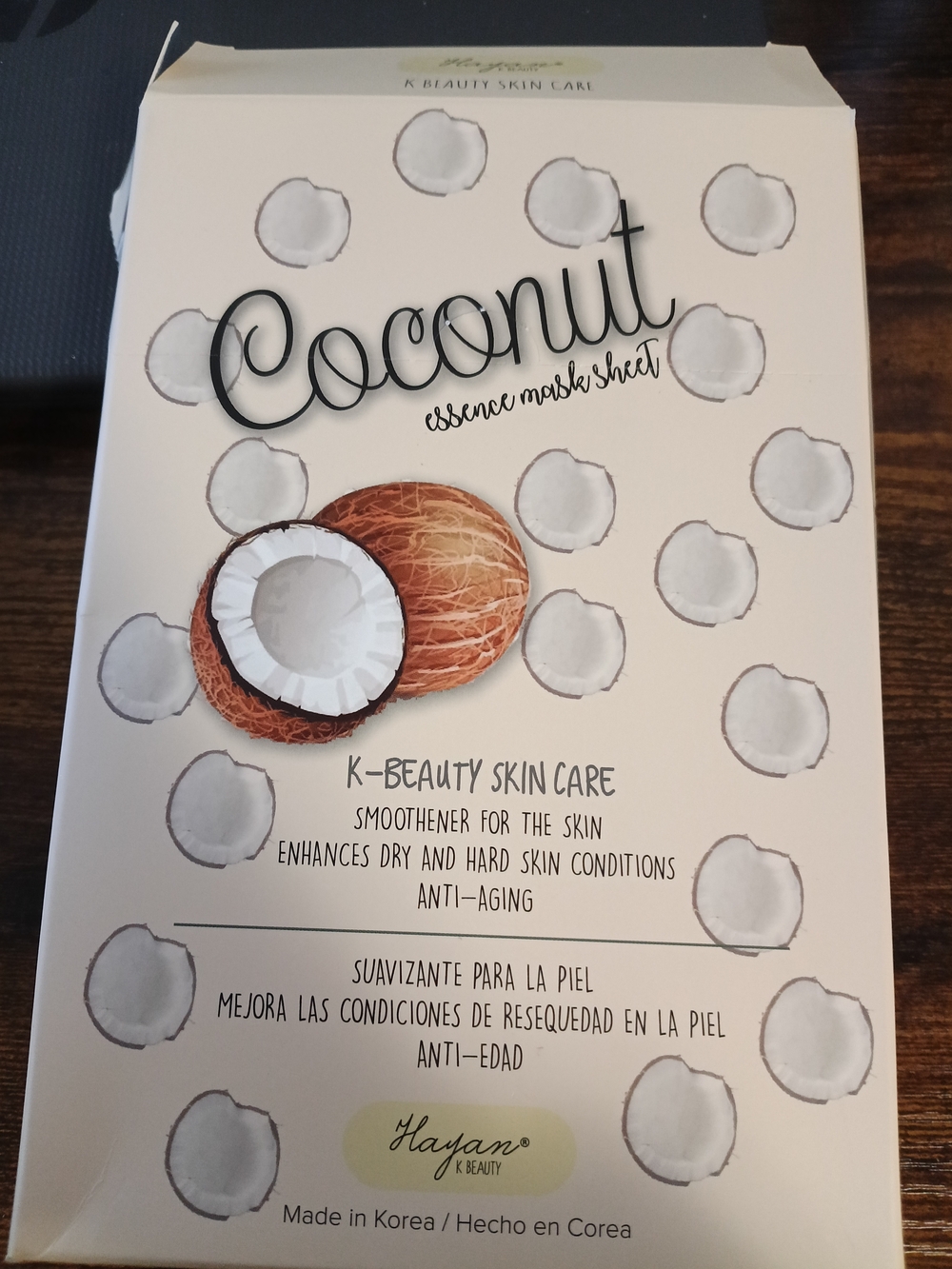 Source Unknown Coconut Essence Mask Sheet - White, Brown 10 Pack